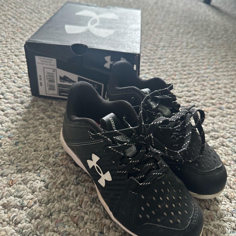Under Armour Kids Black and White Sneakers